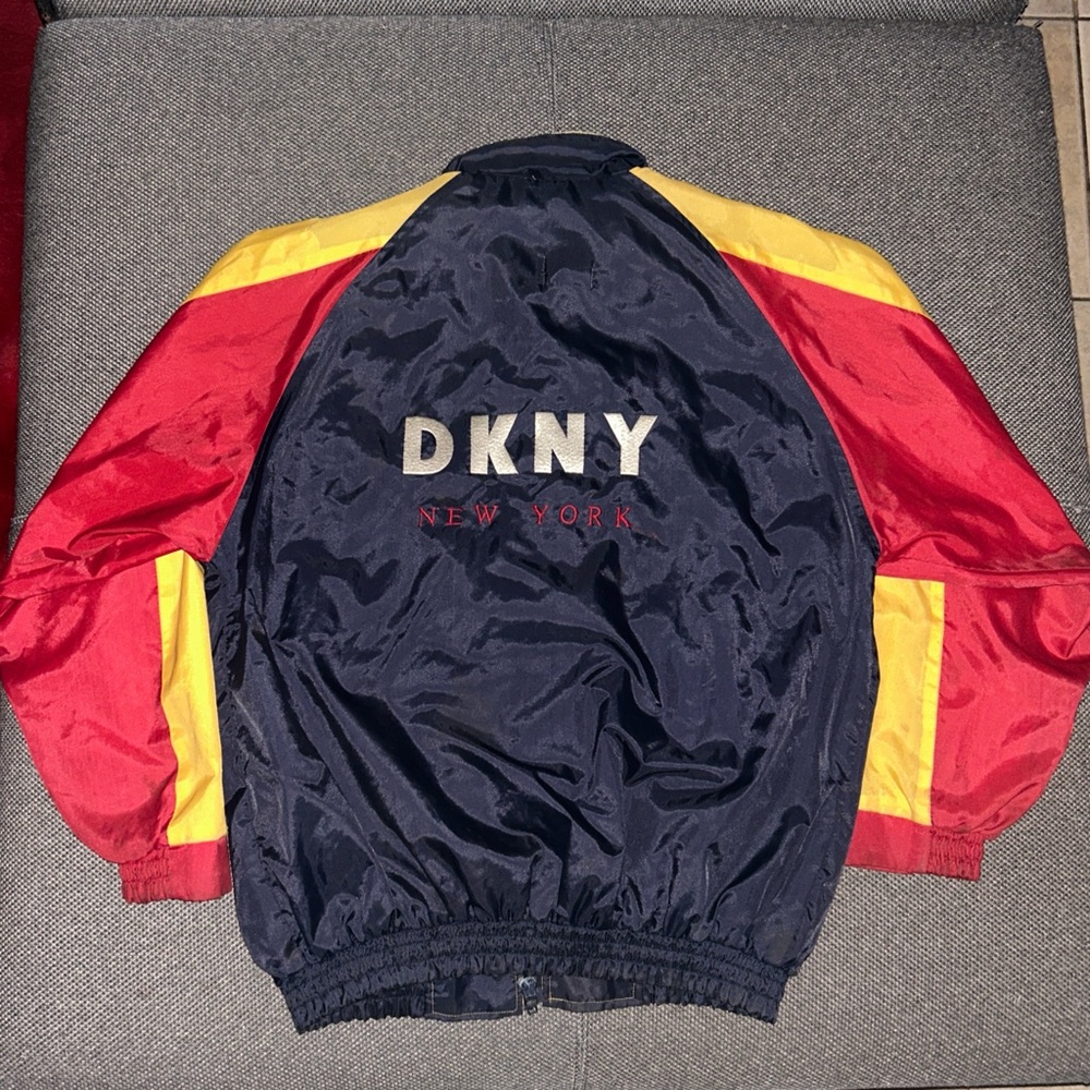 Rare 90s DKNY Jeans New York Colorblock Retro Jacket